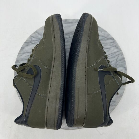 Nike Mens 11 Air Force One Dark Loden Black Low Sneaker Athletic Shoe 488298-312 - Picture 6 of 11